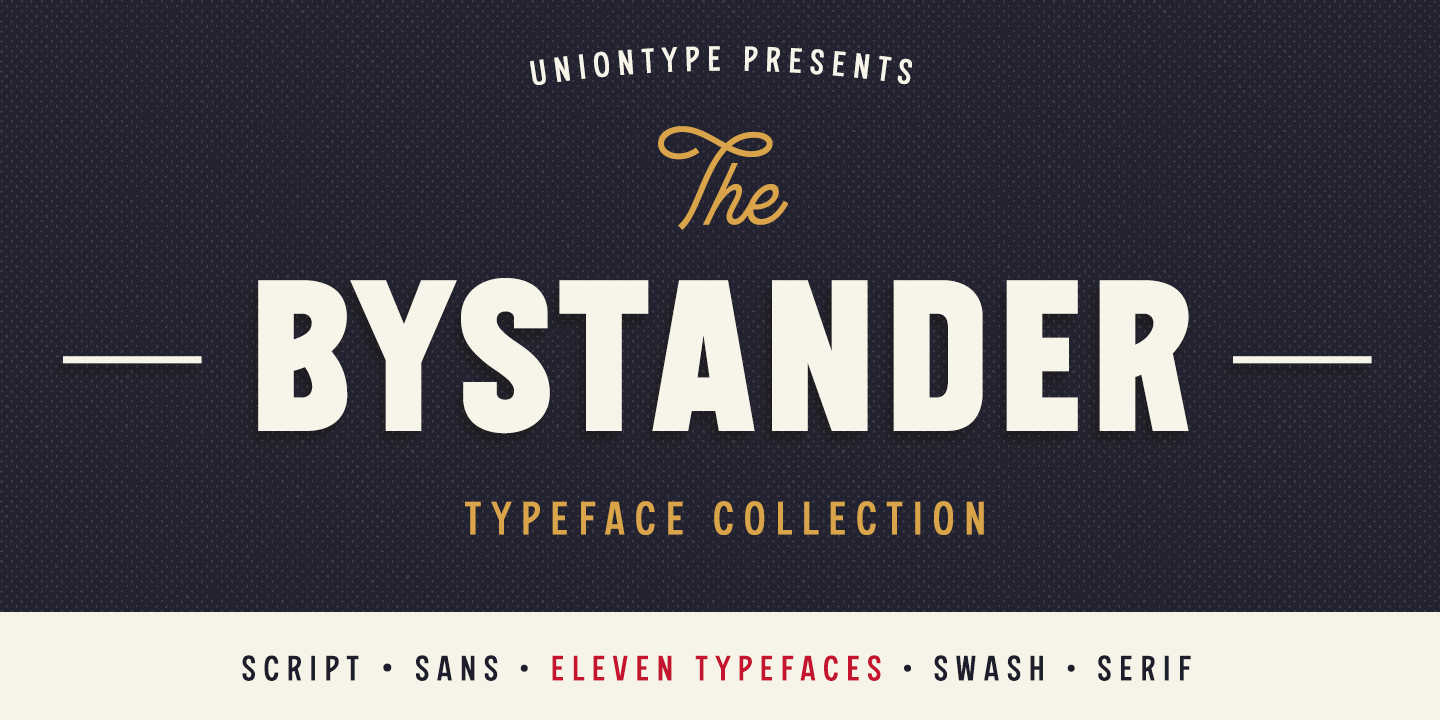 The Bystander Collection Font preview
